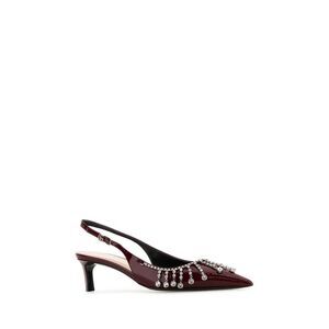 GUCCI Horsebit Pointed Toe Stiletto Pumps Women RED